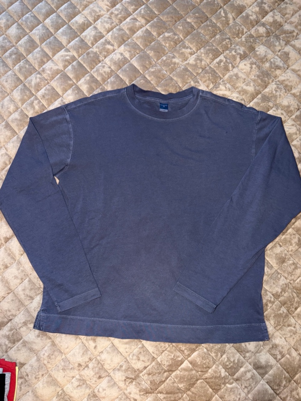Old Navy Dark Navy Crewneck Long-Sleeve Tee